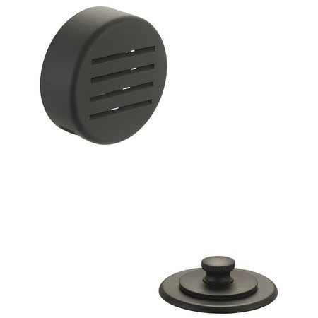 OLYMPIA Overflow and Waste Drain Trim Kit in Matte Black D-820T-MB